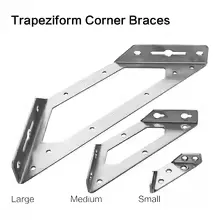 Stainless Steel Trapezoidal Brackets for Shelves (1-4 Pieces), Heavy-Duty Trapezoid Corner Braces for Shelf Support, Trapezoid Shelf Support Brackets