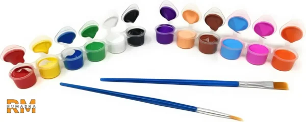 Tiny Hands, Big Ideas! 6 Colorful Acrylics + 1 Brush for Kids (Random Paint Boxes) A Rainbow of Fun!